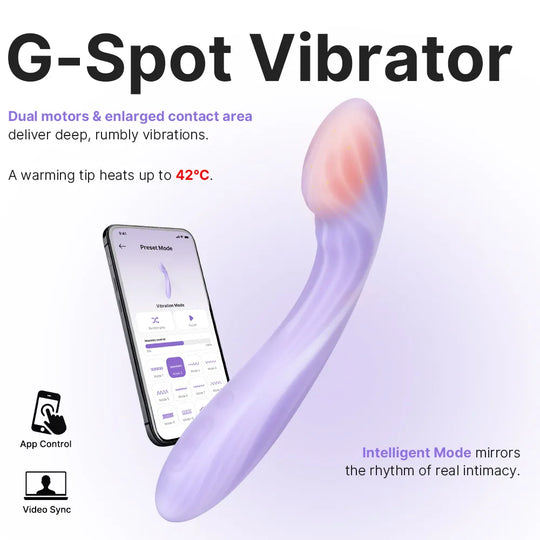 G-Spot vibrator with smartphone app control on a white background